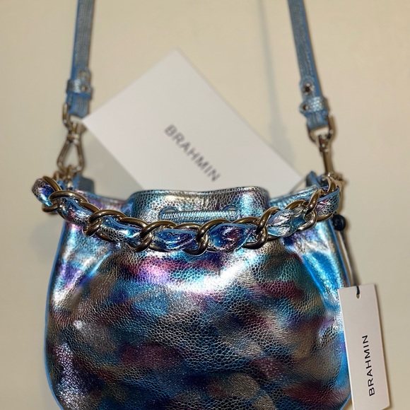 Brahmin Handbags - Brahmin Iridescent Blue Shoulder Bag